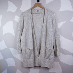 Madewell Wool and Alpaca Blend Light Gray Cardigan | L